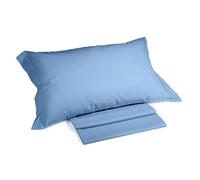 Caleffi - Completo Letto 100% Cotone Composto da Lenzuola Una Piazza e Mezza 190x285 + 1 Lenzuolo con Angoli Coprimaterasso Una Piazza e Mezza 130x200 per Materasso Alto 28 cm + 1 Federa Cuscino 50x80