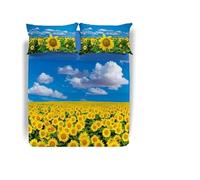 Caleffi Completo letto lenzuola copriletto matrimoniale due piazze modello Girasoli sogni di viaggio