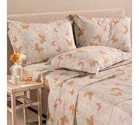 Caleffi Completo letto lenzuola matrimoniale due piazze Marisol cotone variante corallo