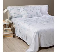 Caleffi Completo Letto Matrimoniale in Flanella di Cotone Due Piazze, Set Lenzuola Matrimoniali con Lenzuolo Sopra, Sotto e 2 Federe, Flores Rosa