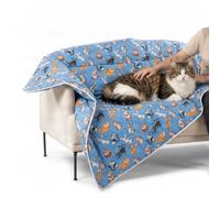 Caleffi - Copertina Gatti, Coperta 65x100 cm in Cotone, Made in Italy | Copertina 65x100 in cotone, misura ideale per il gatto: morbida per cesta, divano e coccole, lavabile in lavatrice.