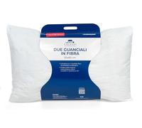 Caleffi coppia guanciale 500gr imbottitura fibra anallergica 2 pezzi cotone 100%