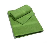 Caleffi Coppia Spugna Asciugamani 1+1 (ospite+Asciugamano) col. Verde