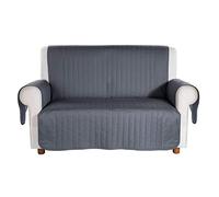 Copri poltrona trapuntato Caleffi Bicolor in cotone grigio