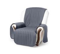 Caleffi - Copridivano 1 Posto con Braccioli - Telo Imbottito Trapuntato in Microfibra Anallergica per Divani a Seduta 60cm - Telo Copridivano Morbido e Leggero - Copri Divano Lavabile 55x110cm