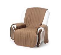 Caleffi - Copridivano 1 Posto con Braccioli - Telo Imbottito Trapuntato in Microfibra Anallergica per Divani a Seduta 60cm - Telo Copridivano Morbido e Leggero - Copri Divano Lavabile 55x110cm