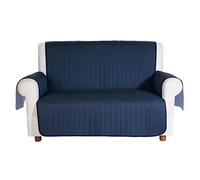 Caleffi Copridivano 2 Posti Bicolor Blu in Cotone - 78213