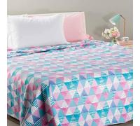 Caleffi 1001451 Cotone Panama Summer Breeze Copriletto Estivo per Matrimoniale Letto, Rosa
