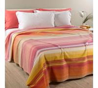 Caleffi Copriletto Singolo Non Trapuntato, Rainbow Light in Piquet, 50% Cotone 50% Poliestere, 170x260cm, Arancio, 1006782