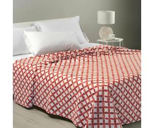 Caleffi Copriletto Matrimoniale Phoenix 260x260 cm - Piquet Leggero in Cotone e Poliestere - Certificato OEKO-TEX - Design Moderno Blu o Rosa - Primaverile Estivo (Rosa)