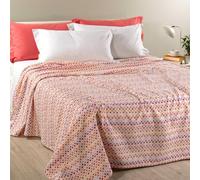 Caleffi Copriletto Matrimoniale Piquet Optical Art 260x260 in Misto Cotone