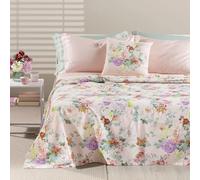 Caleffi Copriletto Non Trapuntato In Cotone Panama Giardino Matrimoniale