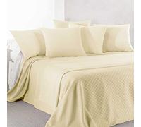 Caleffi Copriletto Non Trapuntato Singolo Rodeo in Piquet di Cotone (Avorio)