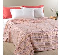 Caleffi Copriletto Singolo Non Trapuntato, Optical Art, 50% Cotone 50% Poliestere, 170x260cm, Arancio, 1006784