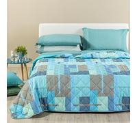 Caleffi Copriletto trapuntato Art. Lennox in microfibra Trapuntino leggero primaverile singolo piazza e mezza e matrimoniale (Anice, Singolo)