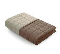 Caleffi - Copriletto Trapuntato Primaverile per letto 1 piazza e mezza - MODERN colore Moka Tinta Unita in Microfibra