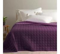 Caleffi Copriletto Trapuntato Modern 1 Piazza e Mezza 220x270 cm - Double Face - Microfibra Anallergica - Mezza Stagione - Made in Italy - Primaverile Autunnale - Tinta Unita (Ciclamino)