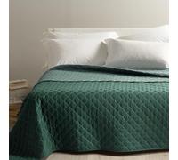 Caleffi - Copriletto Trapuntato Primaverile per letto 1 piazza e mezza - MIX colore Bordeaux Tinta Unita in Cotone