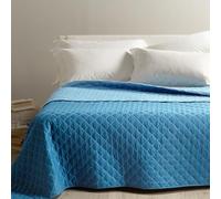 Caleffi - Copriletto Trapuntato Primaverile per letto Matrimoniale - MIX colore Giada Tinta Unita in Cotone