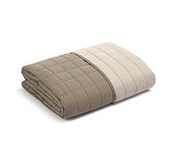 Caleffi - Copriletto Trapuntato Primaverile per letto Matrimoniale - MODERN colore Tortora Tinta Unita in Microfibra