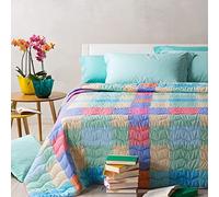 Caleffi - Copriletto-Trapuntato Venezia Geometrico Matrimoniale Bluette