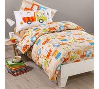 Caleffi copripiumino PIAZZA MEZZO cAR CITY NATURALE (SACCO200X250 + 1 FEDERA 50X80) - ESCLUSO LENZUOLO CON ANGOLO