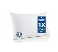 Caleffi - Cuscino Letto in Microfibra Misura 50x80cm - Guanciale Matrimoniale Antirussamento, Morbido e Traspirante per Dormire - Guanciale Letto con Federa Sfoderabile e Lavabile - Cuscino Cervicale