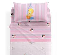Caleffi Disney I Love Tweety Completo Lenzuola per Letto Singolo D30