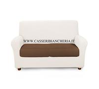 Caleffi Federa Copricuscino elasticizzata 3 Posti Melange Moka in Cotone - 51407