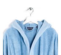 Caleffi Gim Accappatoio con Cappuccio, Cotone, Azzurro, S, 64298