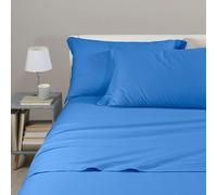 Caleffi Lenzuola Tinta Unita Flanella Piazza e Mezza Blu in Flanella - 19172