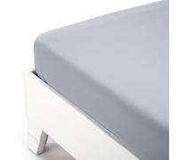 Caleffi Lenzuolo con Angoli Inferiore Cotone Tinta Unita Matrimoniale Argento in Cotone - 25486