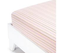 Caleffi Lenzuolo con angoli inferiore Riga Matrimoniale Corallo in Cotone - 58707