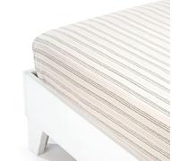 Caleffi Lenzuolo con Angoli Inferiore Riga Matrimoniale Naturale in Cotone - 58709