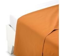 Caleffi Lenzuolo sopra Cotone tinta unita Arancio Piazza e Mezza in Cotone - 51315