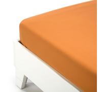 Caleffi Lenzuolo sotto con angoli Cotone tinta unita Matrimoniale Arancio in Cotone - 51265