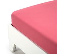 Caleffi Lenzuolo sotto con Angoli Cotone Tinta Unita Matrimoniale Corallo in Cotone - 51268