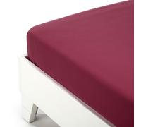 Caleffi Lenzuolo sotto con Angoli Cotone Tinta Unita Singolo Bordeaux in Cotone - 25464