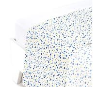 Caleffi Lenzuolo Superiore Pois Blu Matrimoniale in Cotone - 69148