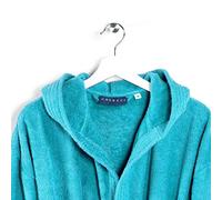 Caleffi Minorca Accappatoio con Cappuccio, Cotone , Acqua, XL, 1002422