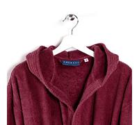 Caleffi Minorca Accappatoio con Cappuccio, Cotone, Bordeaux, L, 75835