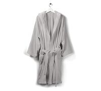 Caleffi Minorca Accappatoio con Cappuccio, Cotone, Grigio, XL, 1000457