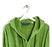 Caleffi Minorca Accappatoio con Cappuccio, Cotone, Verde, XL, 26707