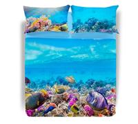 Caleffi Oceano by Carmassi Lenzuola Copriletto, Cotone, Unica, Matrimoniale, 1005659, Sogni di Viaggio