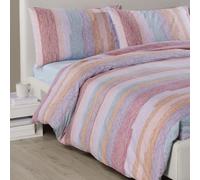 Caleffi Parure Copripiumino Matrimoniale Cotone, Sacco e 2 Federe Corallo | set parure completa, sacco piumino con bottoni, tinta unita, morbido, traspirante, no stiro, ipoallergenico, per piumone