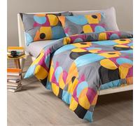 Caleffi - Set Copripiumino Matrimoniale Cotone con Sacco Copri Piumone Matrimoniale 255x200 Patella 40 cm + 2 Federe Cuscino Letto 50x80, Parure Copripiumino Matrimoniale Morbido Resistente e Lavabile