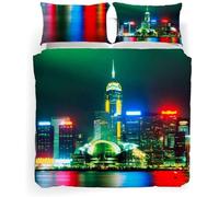 Caleffi Parure Copripiumino per Letto Matrimoniale Hong Kong stampa Digitale D85