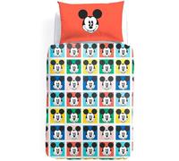 Caleffi Parure Copripiumino Singolo Mickey Colors in Cotone per bambini e ragazzi 155x200 cm
