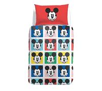 Caleffi Parure Copripiumino Singolo Mickey Colors in Cotone per bambini e ragazzi 155x200 cm
