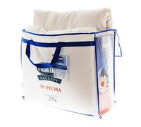 Caleffi Piumino Invernale 100% Piuma d'oca Singolo 90 piumino 10 piumette Nido Di Piuma 155x200cm peso 280gr/mq 5 punti di calore